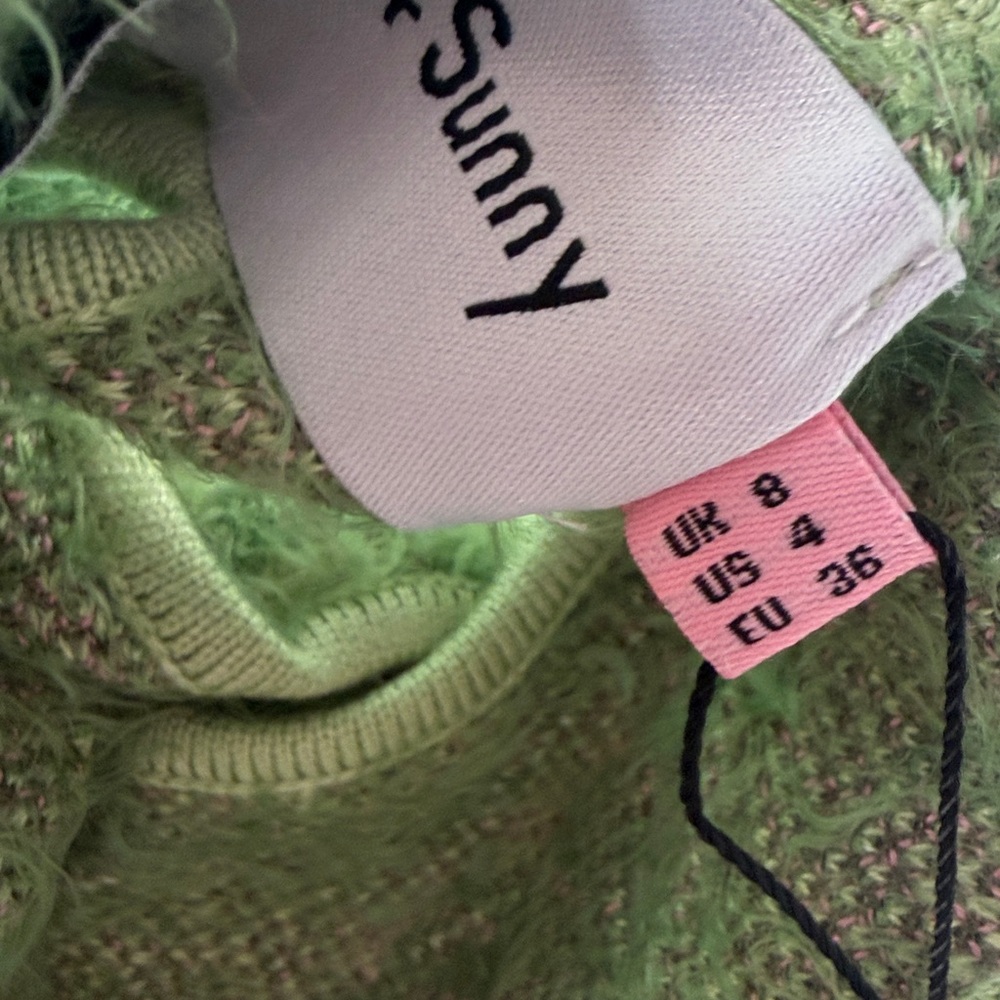 House of Sunny Green Swirl-Textured cut out back mini dress - Picture 6 of 6